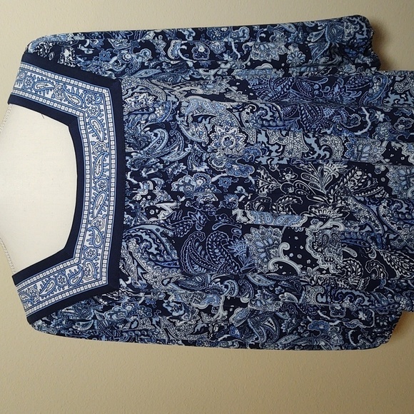 Michael Kors Women's Blue and White Smock Dress - Picture 2 of 7